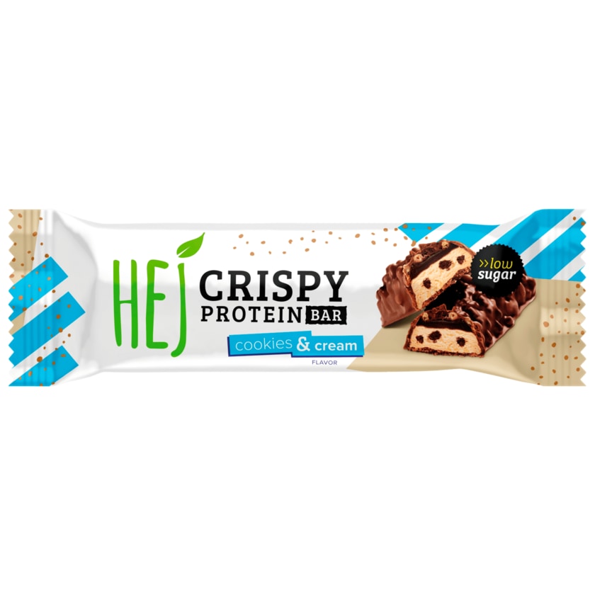 Hej Crispy Protein Bar Cookies & Cream 45g